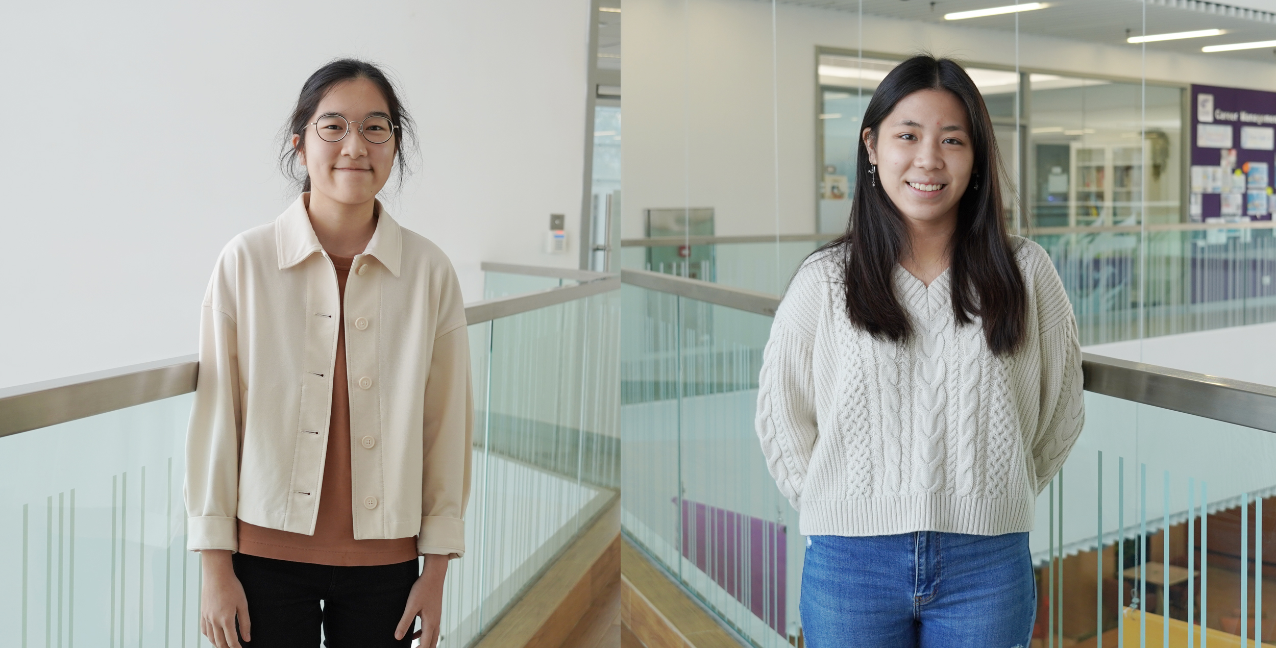 Grace Luk (left) and Michelle Chan (right) strongly recommended CUHK students  to join the Citi-HKCSS Community Intern Programme this year